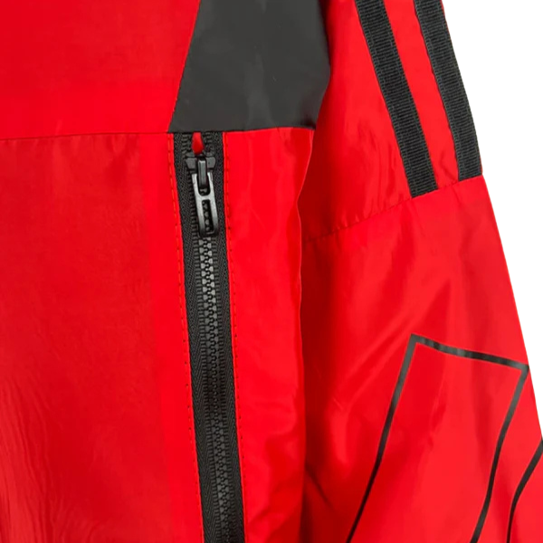 Adidas Red and Black Windbreaker Jacket