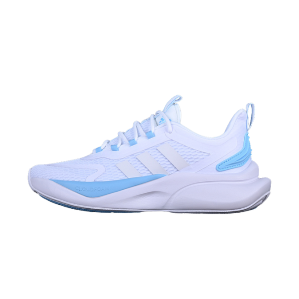 Adidas Alphabounce + White and Light Blue Running Shoes