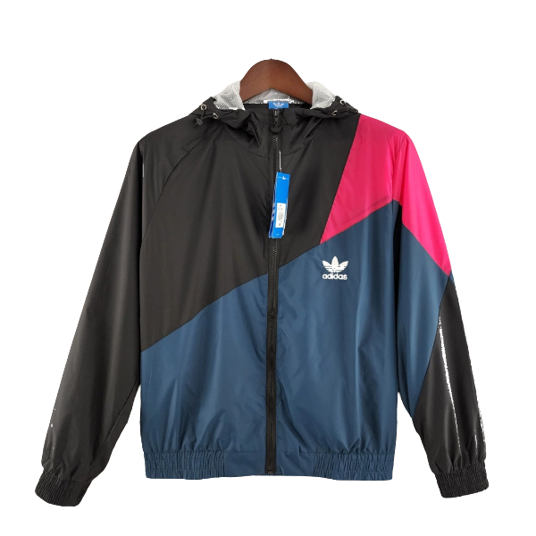 Adidas Black and Blue Windbreaker Jacket