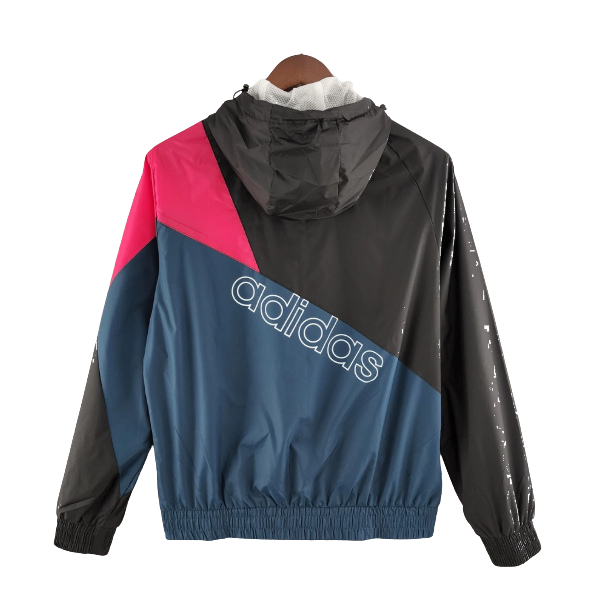Adidas Black and Blue Windbreaker Jacket