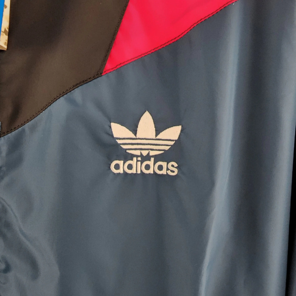 Adidas Black and Blue Windbreaker Jacket