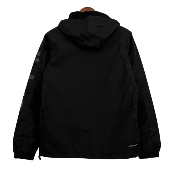 Adidas Black and Grey Windbreaker Jacket