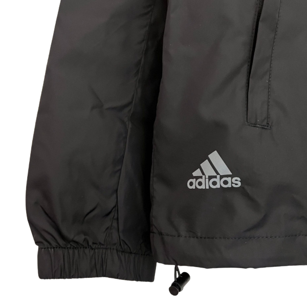 Adidas Black and Grey Windbreaker Jacket
