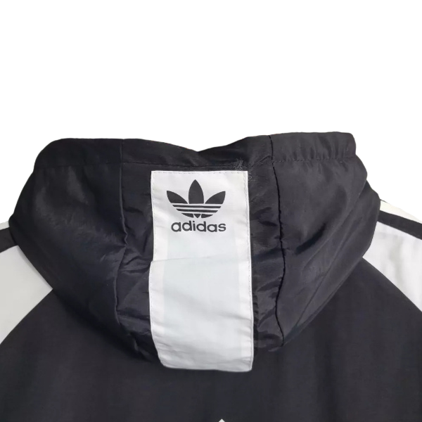 Adidas Black and White Windbreaker Jacket