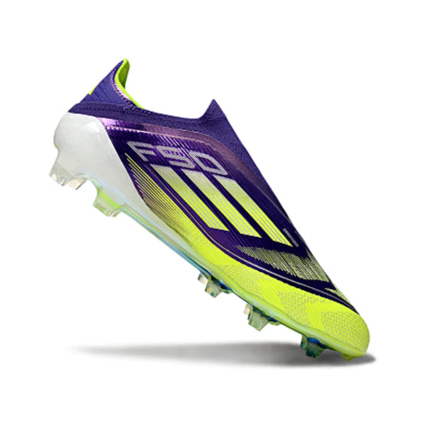 Adidas F50 Elite Laceless Purple and Green FG