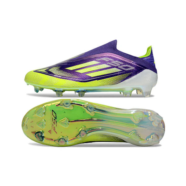 Adidas F50 Elite Laceless Purple and Green FG
