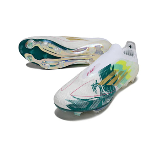 Adidas F50+ Elite Laceless White and Green Mo Salah Pack FG