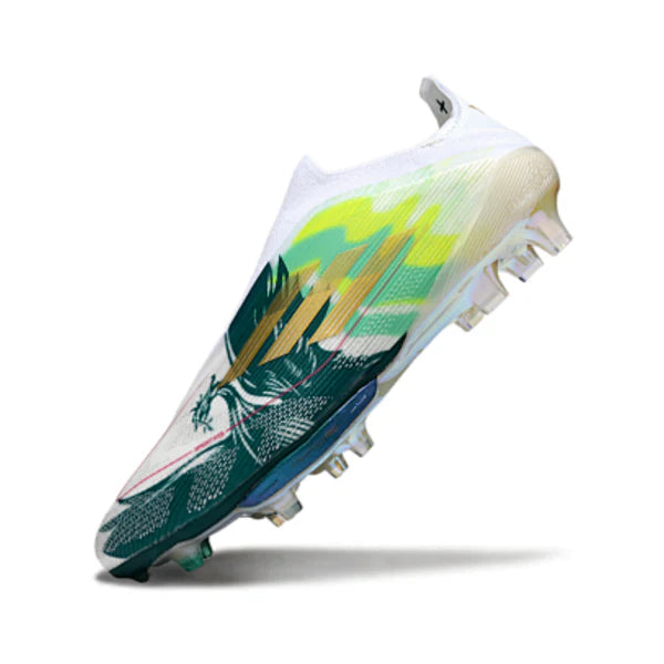 Adidas F50+ Elite Laceless White and Green Mo Salah Pack FG