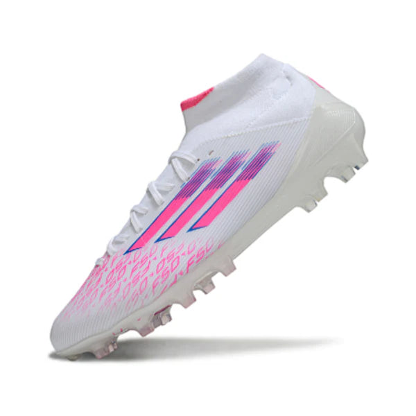 Adidas F50 Elite Mid Cut White and Pink FG