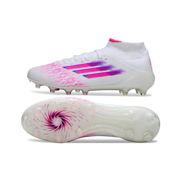 Adidas F50 Elite Mid Cut White and Pink FG