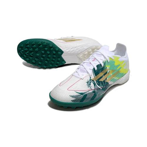 Adidas F50 Elite White and Green TF
