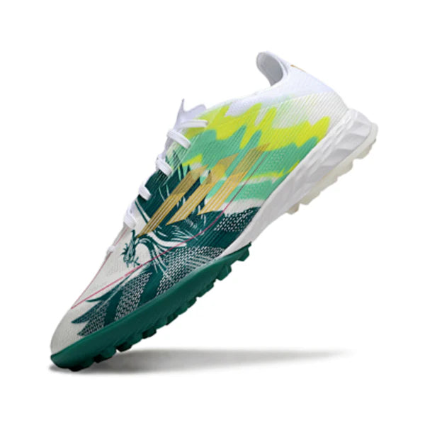 Adidas F50 Elite White and Green TF