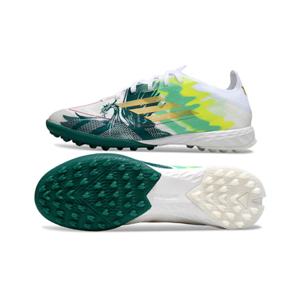 Adidas F50 Elite White and Green TF