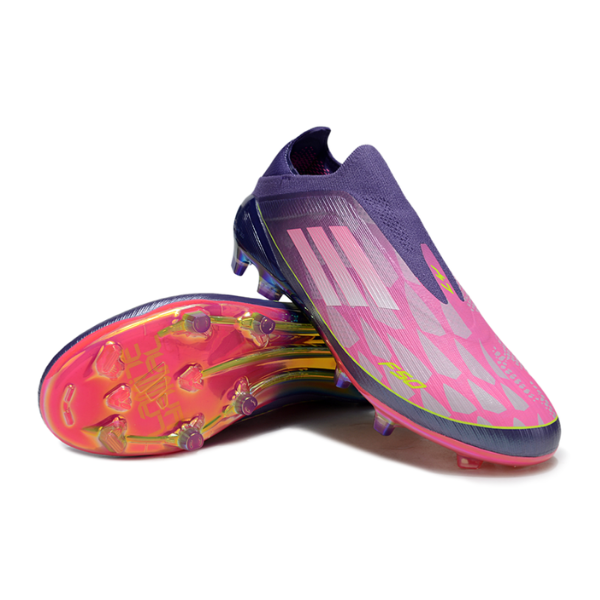 Adidas F50 Elite Laceless Purple Lamine Yamal Pack Firm Ground FG Kids Football Boot