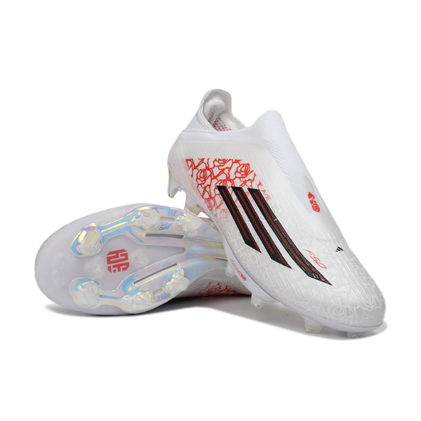 Adidas F50+ Elite Laceless White Lamine Yamal Pack Firm Ground FG Kids Football Boot