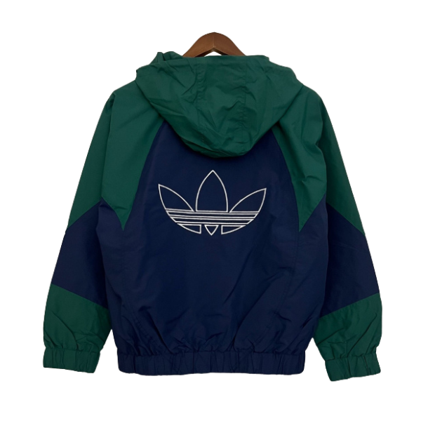 Adidas Green Blue Windbreaker Jacket