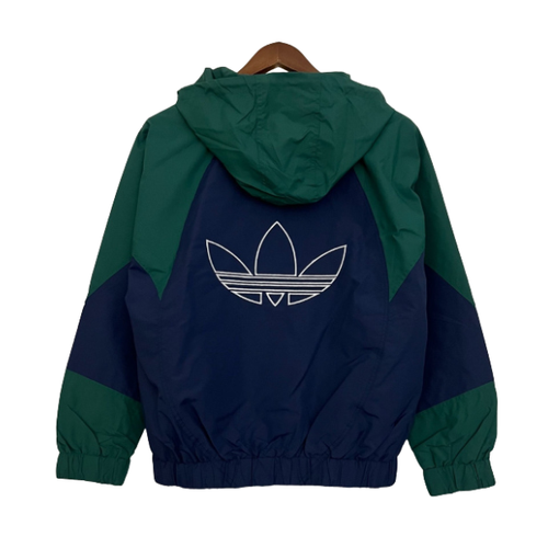 Adidas Green Blue Windbreaker Jacket