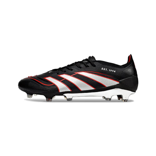 Adidas Predator 25 Elite Black Silver and Red FG