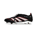 Adidas Predator 25 Elite Tongue Black Silver and Red FG