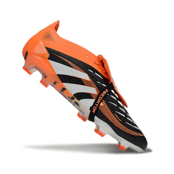 Adidas Predator 25 Elite Tongue Black and Orange FG