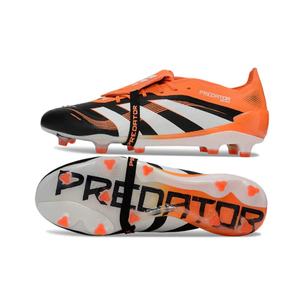 Adidas Predator 25 Elite Tongue Black and Orange FG