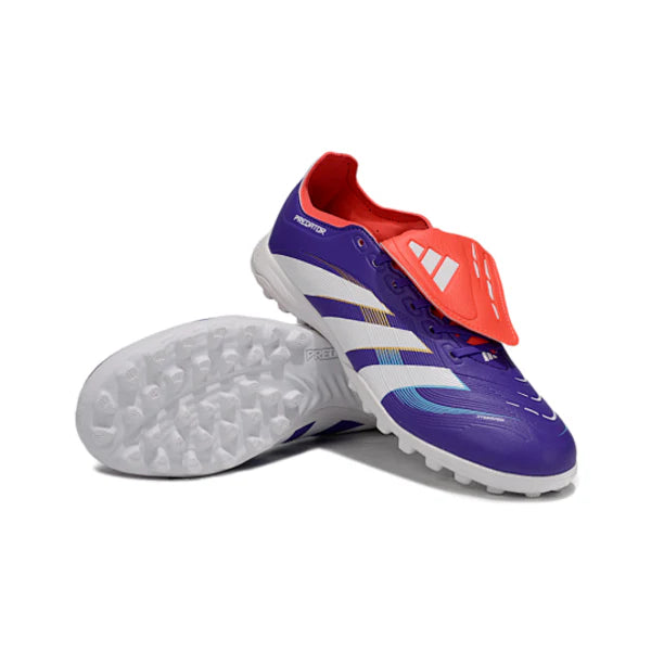 Adidas Predator 25 Elite Tongue Blue and Red Kids Turf TF Football Boot