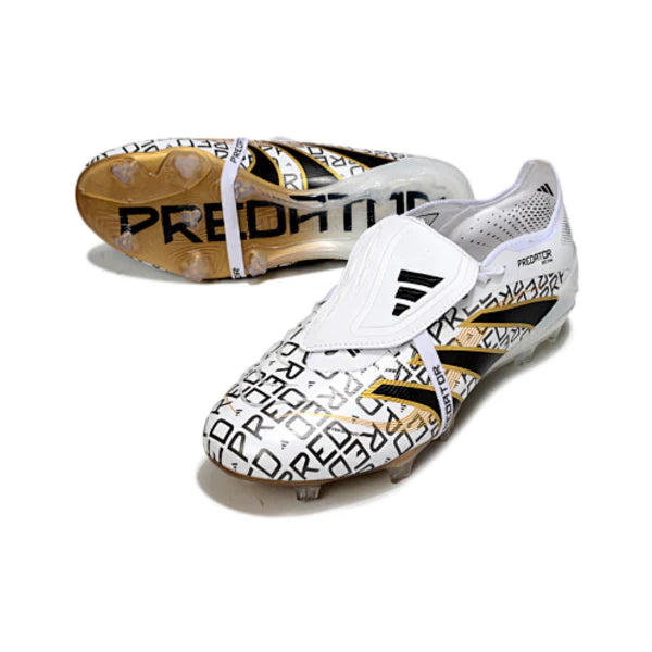 Adidas Predator 25 Elite Tongue White Gold and Black FG