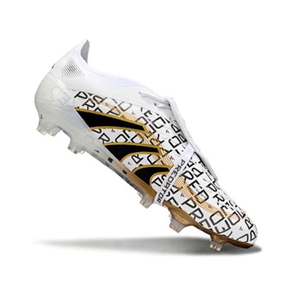 Adidas Predator 25 Elite Tongue White Gold and Black FG