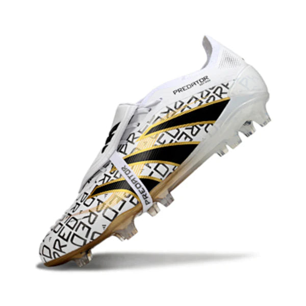 Adidas Predator 25 Elite Tongue White Gold and Black FG