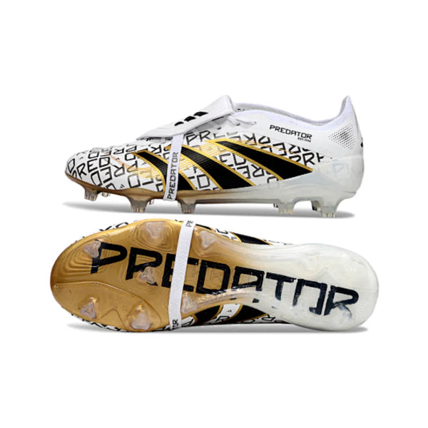 Adidas Predator 25 Elite Tongue White Gold and Black FG