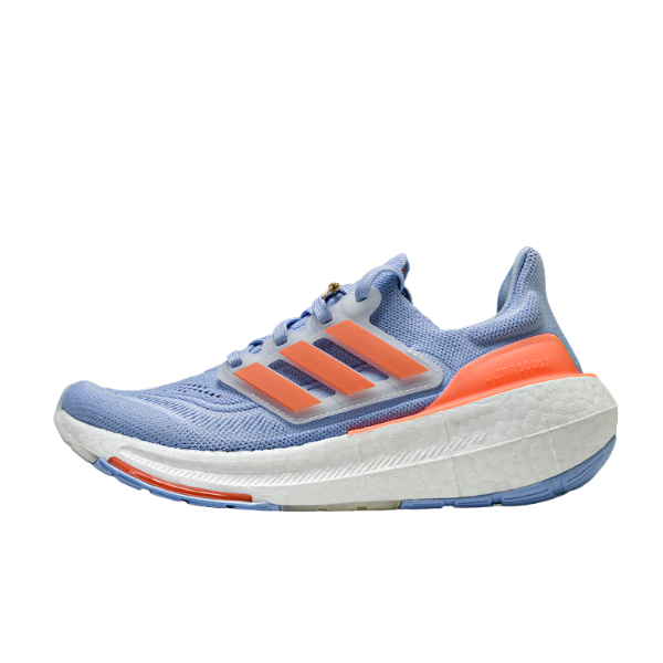 Adidas Ultraboost Light Blue and Orange Running Shoes