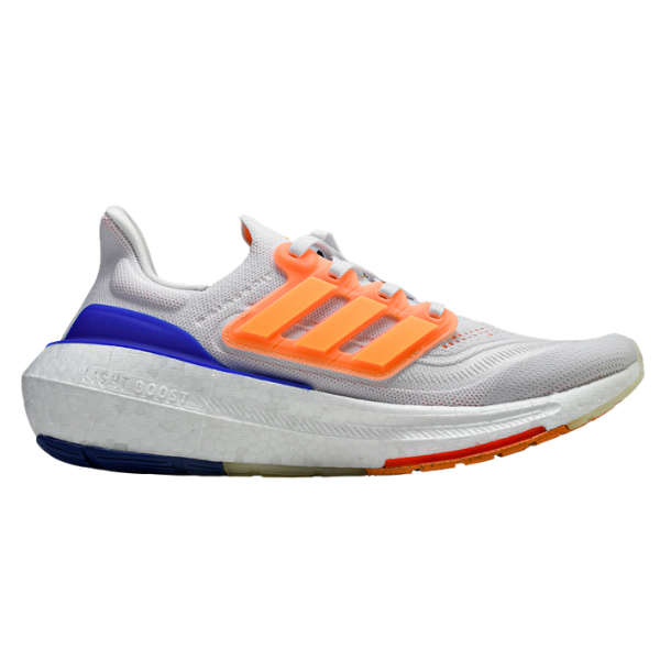 Adidas Ultraboost Light White Blue and Orange Running Shoes