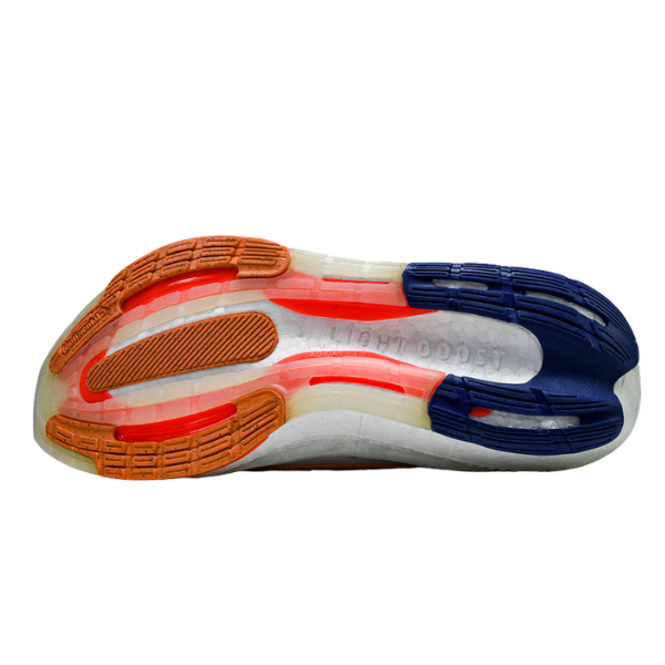 Adidas Ultraboost Light White Blue and Orange Running Shoes