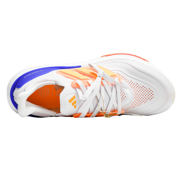 Adidas Ultraboost Light White Blue and Orange Running Shoes