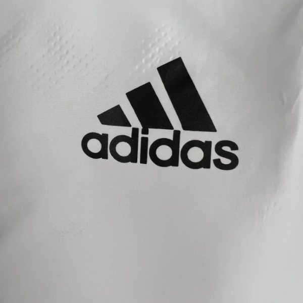 Adidas White and Black Windbreaker Jacket