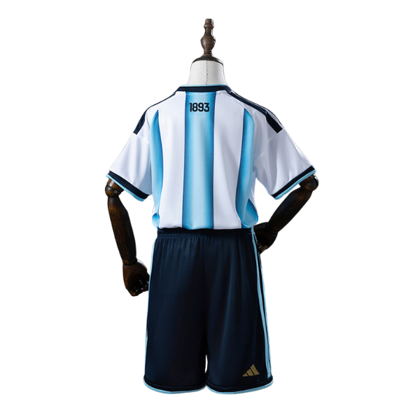 Argentina Adidas 2026 Home Kids Version Football T-Shirt + Shorts Kit