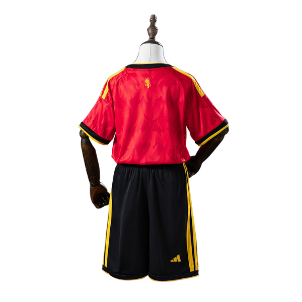 Belgium Adidas 2026 Home Kids Version Football T-Shirt + Shorts Kit