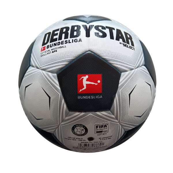 Derbystar Brillant APS Bundesliga 22-23 White and Black Football Ball
