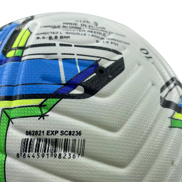 Nike Flight Premier League 22 23 White Blue and Green Football Ball