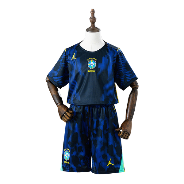 Brazil Nike 2026 Away Kids Version Football T-Shirt + Shorts Kit