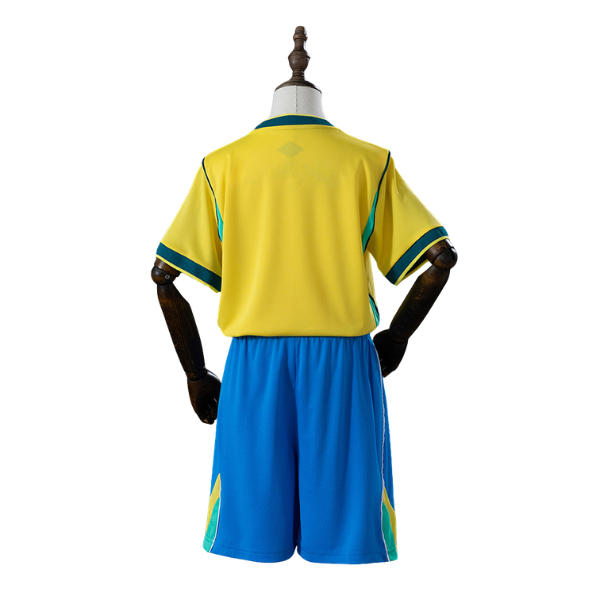 Brazil Nike 2026 Home Kids Version Football T-Shirt + Shorts Kit