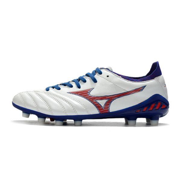 Mizuno Morelia Neo III Pro White Blue and Red FG