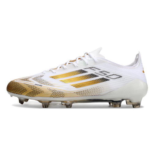 Adidas F50 Elite White and Gold FG