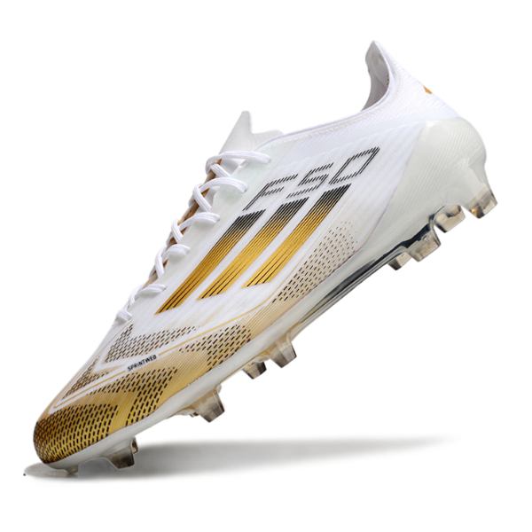 Adidas F50 Elite White and Gold FG