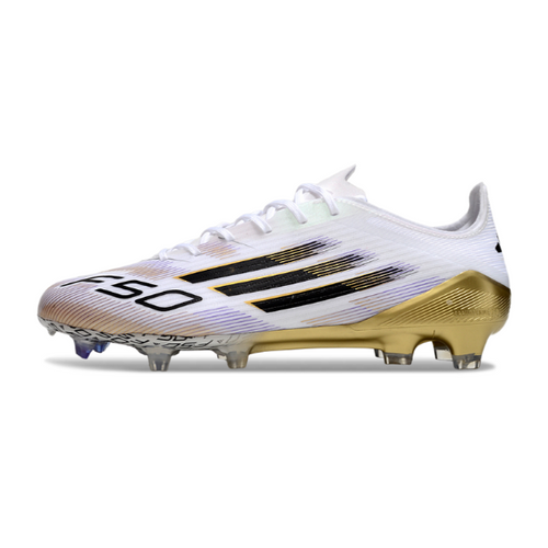 Adidas F50 Elite White and Gold FG