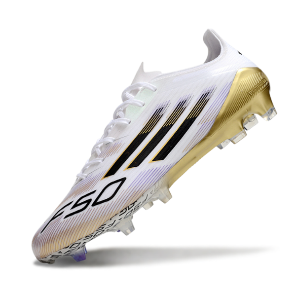 Adidas F50 Elite White and Gold FG
