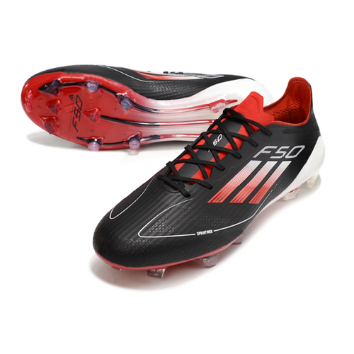 Adidas F50 Elite Black White and Red FG