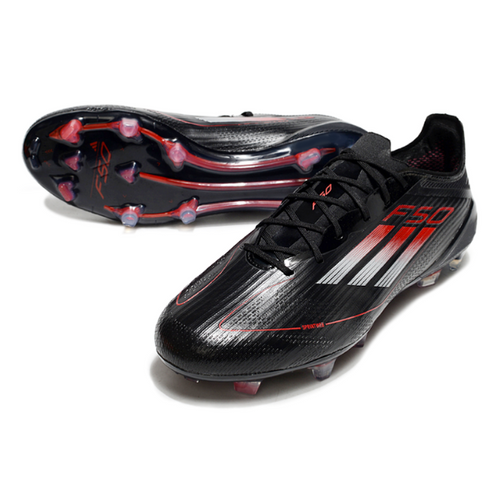 Adidas F50 Elite Black White and Red FG