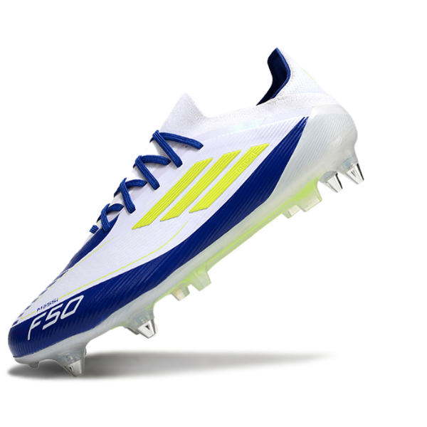 Adidas F50 Primeknit Elite White Blue and Yellow SG Messi