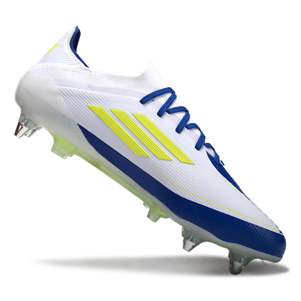 Adidas F50 Primeknit Elite White Blue and Yellow SG Messi